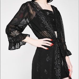 NWOT Dolls Kill Sheer Midnight Memories Robe